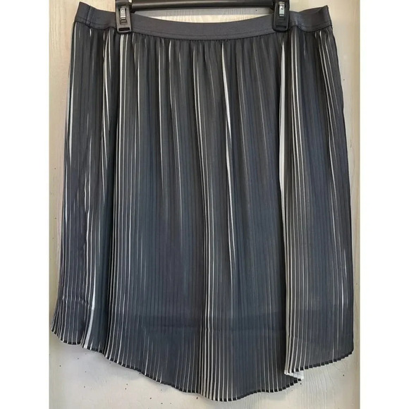 Apt 9 Womens XL Black WhiteTie Style Skirt Hi/Low Hem Career Wear - Picture 2 of 15